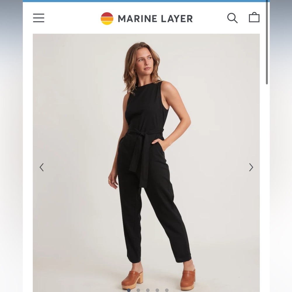 Marine Layer Black Romper- Medium